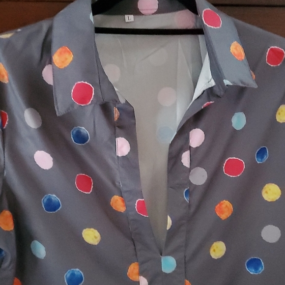 Multi Polka Dot Blouse - Picture 2 of 4